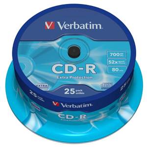 CD-R Verbatim 700MB/25ks                                                        