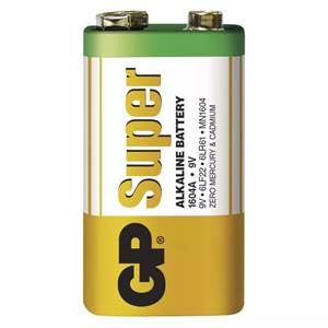 Alkalické batérie GP 9V                                                         